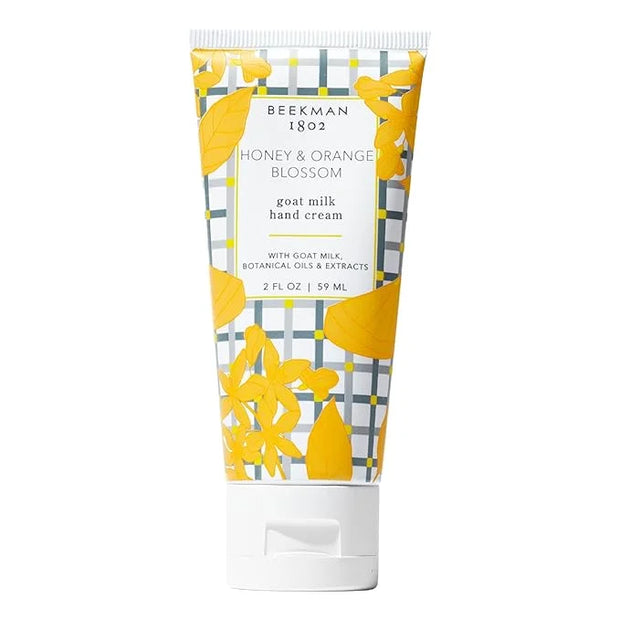 Beekman 1802 Pure Goat Milk Hand Cream, Honey & Orange Blossom - Scented - 2 oz - Moisturizing Lotion for Dry Skin - Anti-...