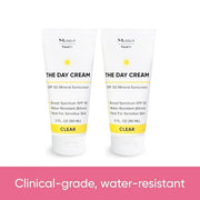 Musely Day Cream Mineral SPF 50, Clinical Grade Sunscreen, Broad-Spectrum, Water Resistant, 3 Fl Oz, Clear Color, 2x Bundle
