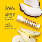 Burt's Bees Lip Balm - Berry Agua Fresca, Dragonfruit Lemon, Coconut & Pear, Tropical Pineapple Pack, With Beeswax, Tint-F...