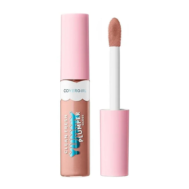 Covergirl Clean Fresh Yummy Plumper Lip Gloss, 760 Snow Place Like Home, Shiny, Vegan Formula, Easy to Apply, Minty Flavor...
