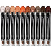 10PCS Eyeshadow Stick,Shimmer And Matte Brown Metallic Cream Eyeshadow Pencil Crayon with Smudge-proof & Waterproof,Eye Br...