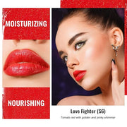 Oulac Moisture Shine Red Lipstick for Women, 2 in 1 Shimmer Lipstick & Lip Balm, Hydrated Juicy and Glossy Lip Color for D...