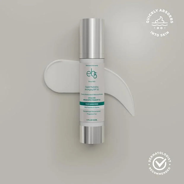 eb5 Super Hydrating Anti-Aging Face Sunscreen SPF 50 | AM Facial Moisturizing Broad Spectrum Sunscreen formulated with Zin...