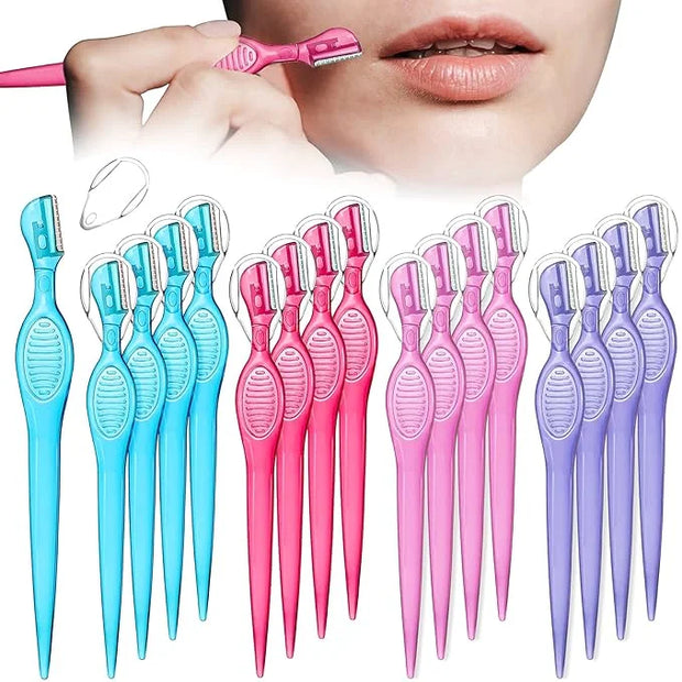 16 Pcs Small Eyebrow Razor for Women Portable Face Razors for Women Facial Hair Lip Trimmer Hair Shaving Removal Tool Derm...