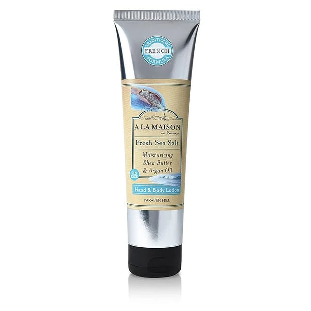 A LA MAISON Moisturizing Lotion, Fresh Sea Salt - Uses: Hand and Body, Argan Oil, Pure Shea Butter, Essential Oils, Plant ...