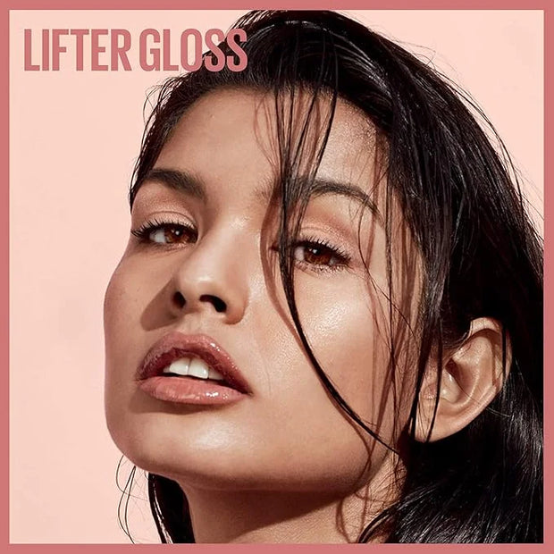 Maybelline Lifter Gloss, Hydrating Lip Gloss with Hyaluronic Acid, High Shine for Plumper Looking Lips, Crystal, Golden Ne...