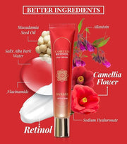 Camellia Retinol Eye Cream with Hyaluronic Acid | Daily Korean Eye Cream, Hydrating Eye Cream to Reduce Wrinkles, Fine Lin...
