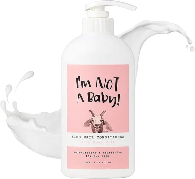 I'm NOT A Baby! Kids Hair Conditioner, Dermatologist Tested, Allergen-Free, Zero Silicon, Goat Milk & Shea Butter, PETA Cr...