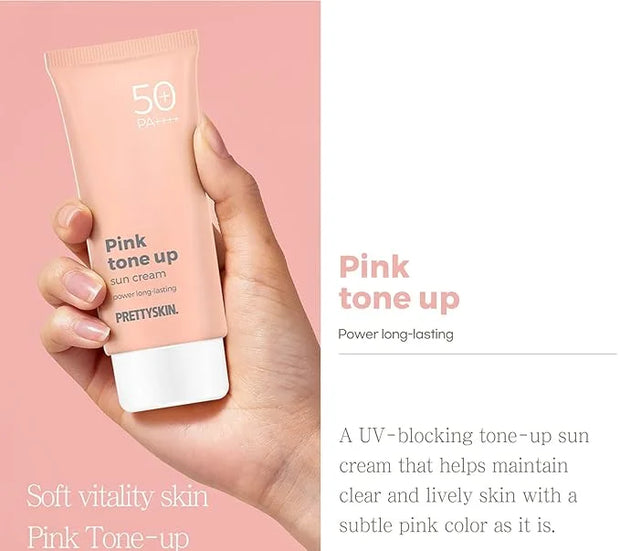 Waterproof Pink Tone up Sunscreen with Natural Pink Tint, Long-lasting, Shea Butter & Chamomile Extract, Zinc Oxide, Titan...