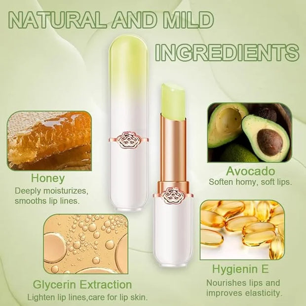 evpct 2Pcs Avocado Tinted Lip Balms PH Lip Color Changing Lipstick Balm Stain Gift Set Queen for Women Girls Korean Mood L...
