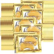 24K Gold Under Eye Patches, 100 Pairs Gold Collagen Under Eye Mask Skincare for Puffiness Eyes Dark Circles Treatments, Rr...