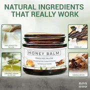 Tallow and Honey Balm, Organic Body Butter, Grass-Fed Beef Tallow for Skin, Soothing All-Natural Moisturizer for Body and ...