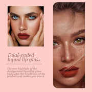 Double-end 2-in-1 Matte & Shimmery Lip Gloss Set, 3 PCS/Set (Set A, 3pcs) - Product Image