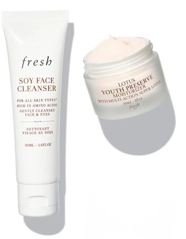 Soy Hydration Face Cleanser 1.6oz / 30mL and Lotus Youth Moisturizer 1.6oz / 30mL Gift Set - Product Image