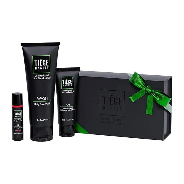 Tiege Hanley Mens Skin Care Gift Box Set, Bronze - Men's Skincare Set Includes Face Wash, Facial Moisturizer with SPF 20 S...