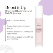 Hey Honey Skincare Boost It Up Honey Extract & Hyaluronic Acid Rich Moisturizer | Targets Premature and Advanced Signs of ...