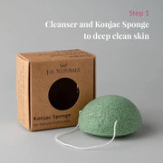 J&L Naturals Simple Skin Regimen Kit With Cleansing Bar, Face Salve, Konjac Sponge, Lip Balm | For Sensitive and Acne-Pron...