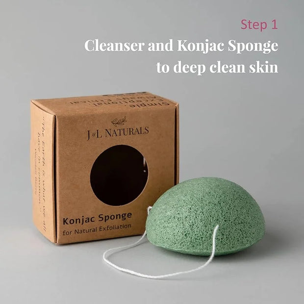 J&L Naturals Simple Skin Regimen Kit With Cleansing Bar, Face Salve, Konjac Sponge, Lip Balm | For Sensitive and Acne-Pron...