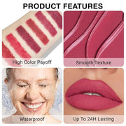 evpct Silky Lip Liner Pencil Retractable, Ruby Red Smooth Lip Liner Creamy Velvet Lipliner Long-Lasting for Korean Makeup ...