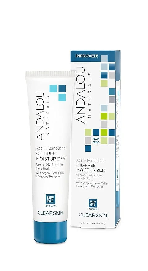 Andalou Naturals Acai + Kombucha Oil-Free Moisturizer, White Tea, 2.1 Fl Oz - Product Image