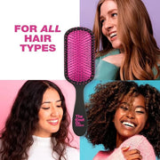 The Knot Dr. hair brush by Conair - Detangling hair brush - Removes Knots and Tangles in wet or dry hair- Black Neon w/Tra...