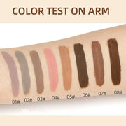 Liquid Eyeshadow Set Matte Brown Toned Eye Shadow Nude Eyeshadow Base Long Lasting(8 Color)#A - Product Image
