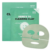 I DEW CARE Face Sheet Mask - Here's To Clearing Clay | Daily Exfoliate, Decongest, Minimize Pores, Soothe, Infused with 3-...