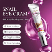 Snail Recombinant Collagen Eye Cream,Snail Repair Eye Cream with Snail Mucin Extract and Collagen,Anti-Aging Moisturizerfo...