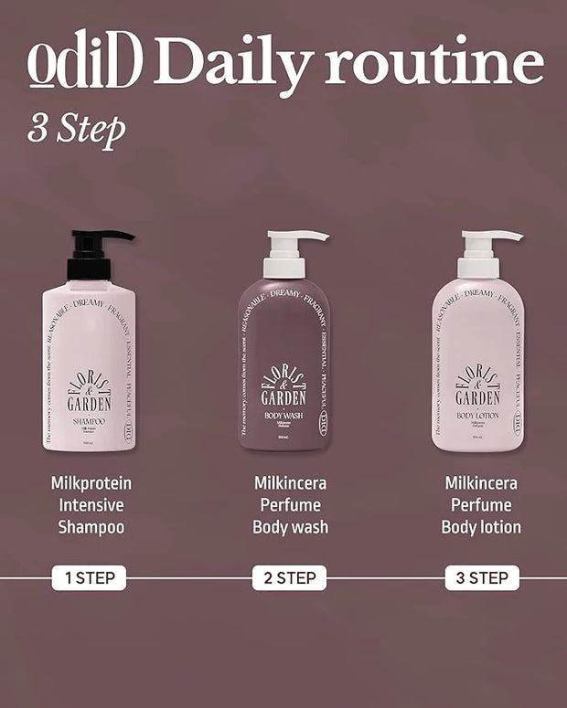 ODID Milk in Cera Perfume Body Wash - Korean Moisturizing Body Cleanser for All Skin Types - Subtle Verbena Lavender Scent...