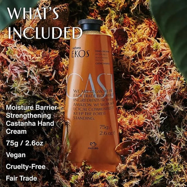 natura - Ekos Castanha (Brazil Nut) Hand Cream - Anti-Dryness Hand Balm - 24-Hour Deep Hydration Skin Moisturizer - Vegan ...