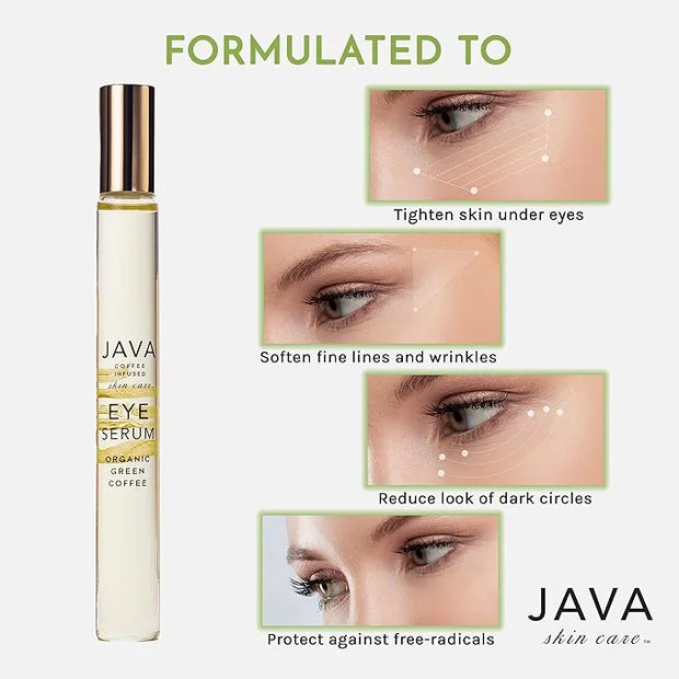Antioxidant Rich Caffeine Eye Illuminating Serum, Organic Plant-Based Ingredients, Light Delicate Formula Quickly Absorbs ...