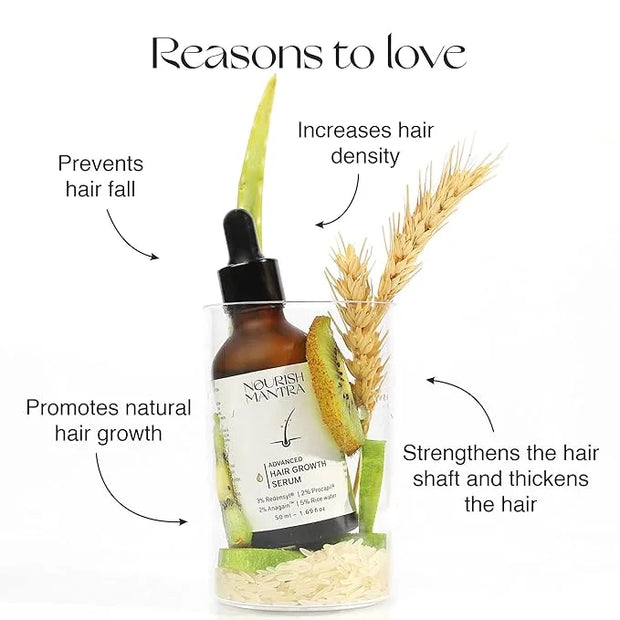 Nourish Mantra Eyebrow Growth Serum 10 ml and Advanced Hair Regrowth Serum 50ml - Product Image