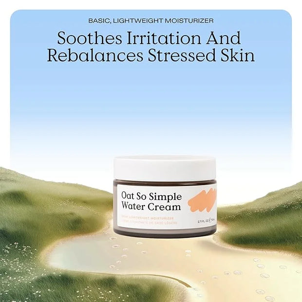 KraveBeauty Oat So Simple Water Cream, Enriched With Oat & Squalane To Soothe & Lock In Moisture, Everyday Moisturizer, Fo...