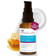 Hyaluronic Acid Eye Cream with Plant Extracts, Manuka Honey, Eye Bright Extract & Vitamin E | Plant Based Formula | Carefu...