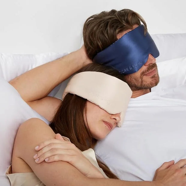 Dore & Rose Deep Sleep Mask Light Blocking, 23 Momme Mulberry Silk Eye Mask, Ultra Soft, Adjustable - Travel Sleeping Mask...