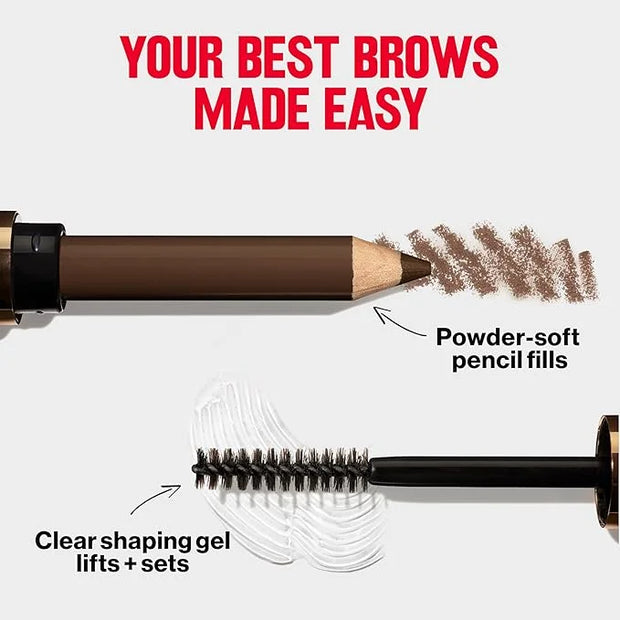 Revlon ColorStay Brow Fantasy, All In One Eyebrow Powder Pencil with Shaping Clear Gel, Gel Infused with Panthenol, Smudge...