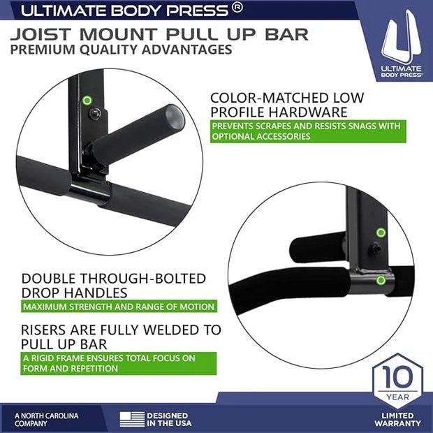 Joist Mount Pull Up Bar by Ultimate Body Press - Product Image