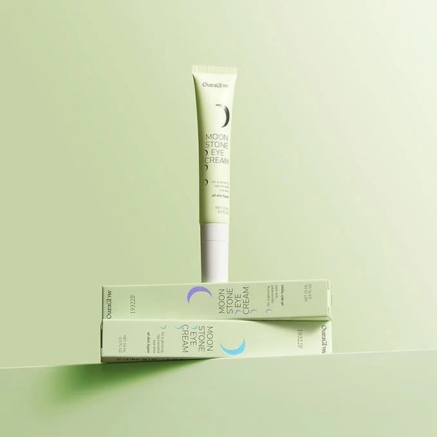 Caffeine Eye Cream for Dark Circles and Puffiness – Moonstone Under Eye Cream with Cooling Tip, Retinol, Hyaluronic Acid &...