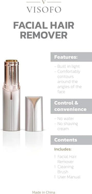 Facial Hair Removal for Women | Electric Razor Device Small Mustache Dermaplaning Remover Tools Tweezers Epilator Trimmer ...
