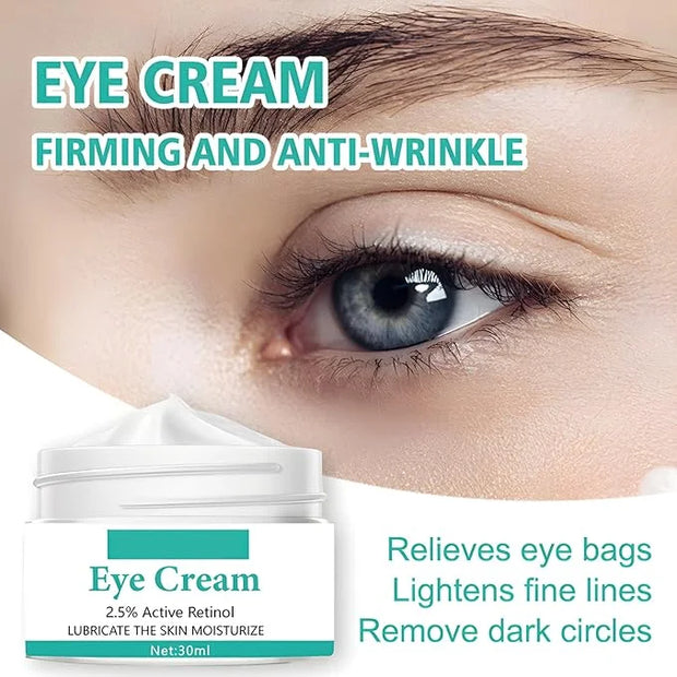 Caffeine Eye Cream, 2.5% Activity Retinol Eye Cream For Puffiness And Bags Under The Eyes Deep Moisturizing Anti-Wrinkle A...