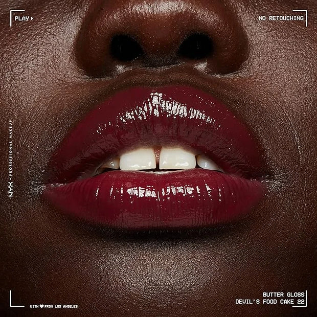 NYX PROFESSIONAL MAKEUP Butter Gloss, Non-Sticky Lip Gloss - Devil's Food Cake (Deep Plum) - Product Image