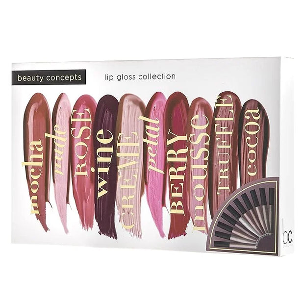 Beauty Concepts Lip Gloss Collection – Shimmering, Glossy Lip Makeup Set for a Radiant Finish, Neutral - Product Image