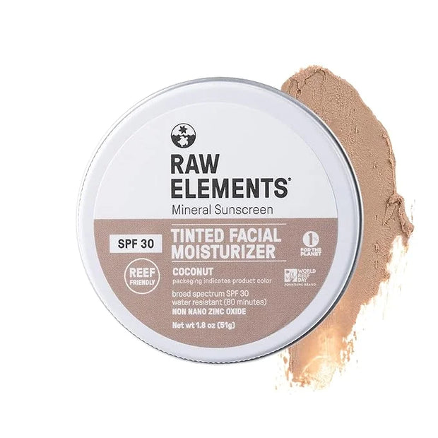 Raw Element Ultra-Moisturizing Tinted Face Cream, Non Toxic Mineral Face Sunscreen, Daily Tinted Moisturizer, Non-Nano Zin...