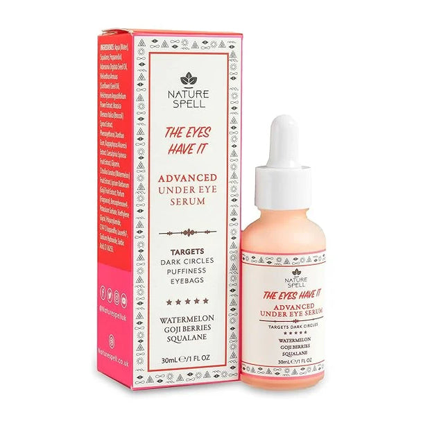Nature Spell Advanced Under Eye Serum with Watermelon & Goji Berries 1 Fl Oz– Targets Dark Circles, Puffiness & Eyebags – ...