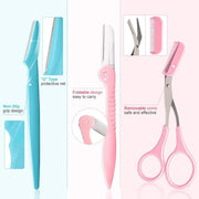12 Pcs Eyebrow Razor, Face Razors for Women, Exfoliating Trimmers, Eyebrow Grooming Shaper for Women, Peach Fuzz, Hair Rem...
