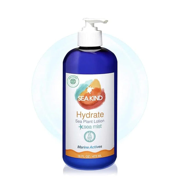 All Natural Hydrate Sea Mist Sea Plant Hand and Body Lotion for Women and Men, Essential Oil Scent, 16 Fl Oz, Non Comedoge...