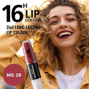 Dermacol NEW 16-Hour Lip Colour, Highly Pigmented Glossy Lip Stain, Two-Phase Lip Plumper Gloss, Kissproof Lip Makeup Prod...