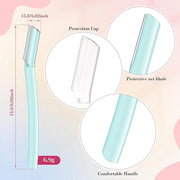Lasnten 6Pcs Dermaplane Razor Eyebrow Facial Razor for Women Men Single Blade Multipurpose Eyebrow Trimmer Skin Hair Remov...