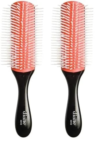 Diane 9-Row Professional Styling Brush, Nylon Pins for Thick or Curly Hair, Use with Wet Hair and Distributing Conditioner...