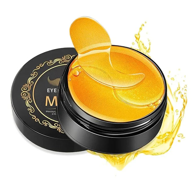 DAMUSI Gold Under Eye Patches for Puffy Eyes and Dark Circles,Moisturise 24k Gold Eye Mask for Dark Circles,Smooth Wrinkle...